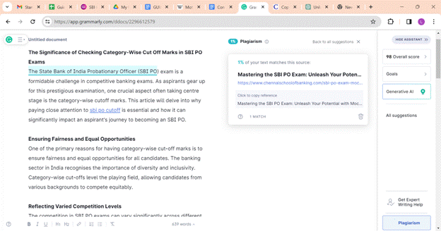 The Significance of Checking Category-Wise Cut Off Marks in SBI PO Exams 